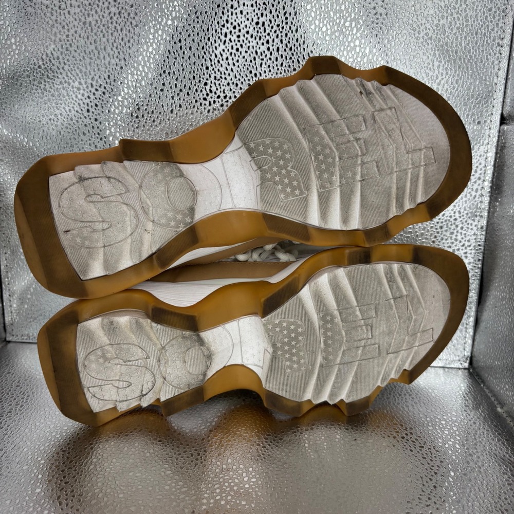 Sorel Kinetic Impact Lace Sneakers Sea Salt Gum NL4953-125 Womens 10 - Picture 7 of 7